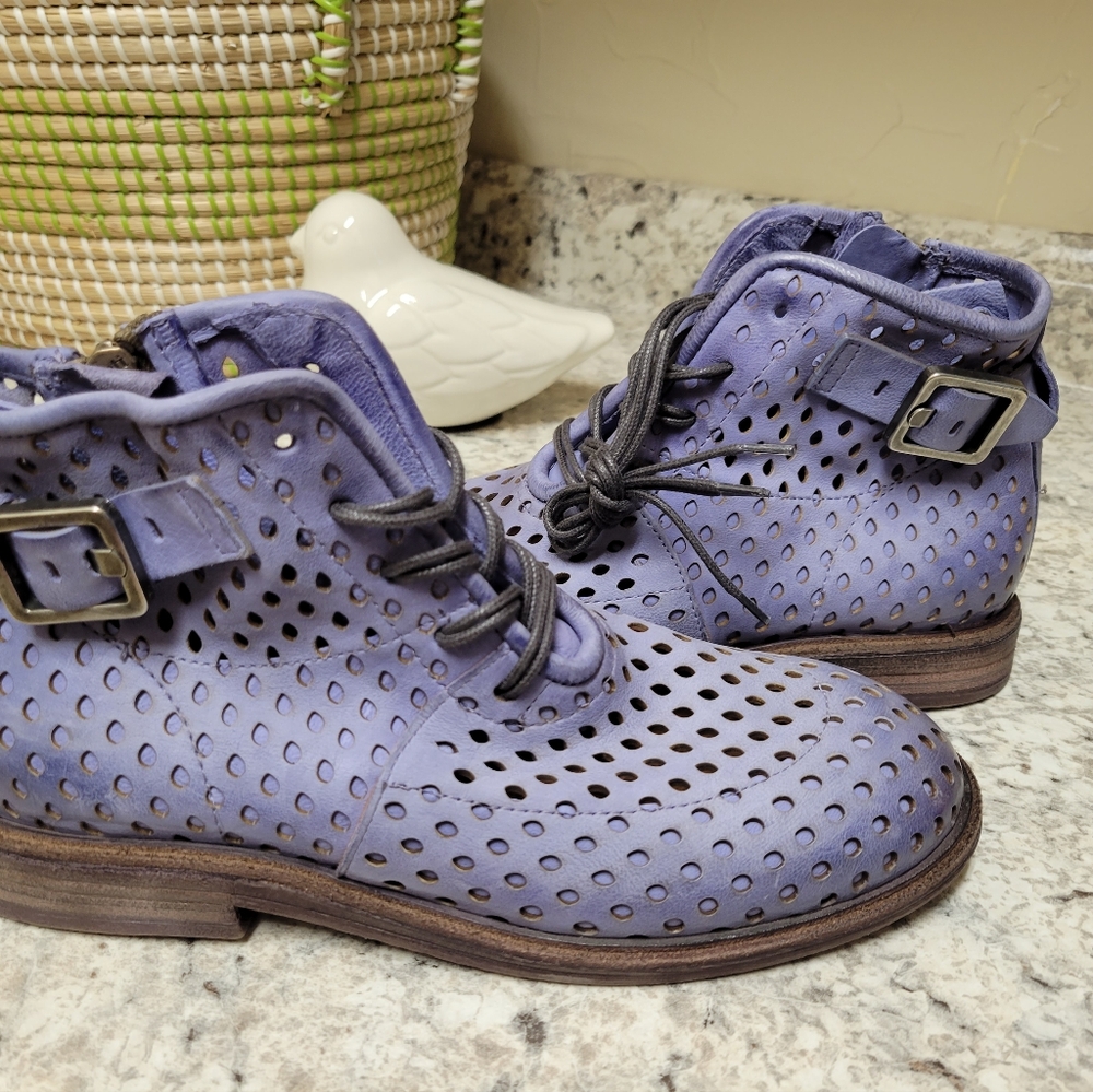 New A.S.98 Periwinkle Purple Ankle Boots 37